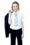 Young Attractive Business Girl Stock Photo