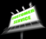 Customer Service Media Sign Displays Consumer Assistance And Ser Stock Photo