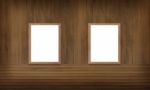 Wood Window Wall Stock Photo