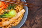 Hand Pulled Ramen Noodles Stock Photo