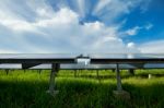 Solar Power Station Top View Stock Photo