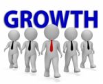 Growth Businessmen Shows Executive Entrepreneurial And Gain 3d R Stock Photo