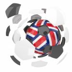 Costa Rica Soccer Ball Isolated White Background Stock Photo