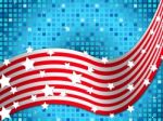 American Flag Background Means Nation And Glittering Squares Stock Photo