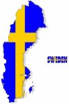 Sweden Map Symbol Stock Photo