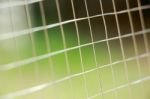 Metal Net Fence Background Stock Photo