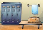 Cartoon  Illustration Interior Fitness Room With Separated Layers Stock Photo