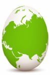 Globe In Egg Shape Stock Photo