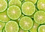 Sliced Bergamot On The White Background Stock Photo