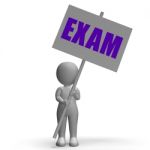 Exam Protest Banner Means Difficult Examinations And Tests Stock Photo