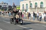 Car Approaching The Finish Line Of The London To Brighton Vetera Stock Photo