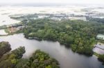 The Helicopter Shot From Dhaka, Bangladesh Stock Photo