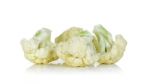 Slice Cauliflower Isolated On The White Background Stock Photo