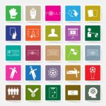 Soccer Sticker Icons Set  Illustration Stock Photo