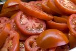 Sliced Tomato Background Stock Photo