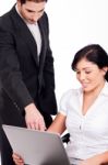 Corporate People Working With Laptop Stock Photo