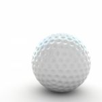 3d Rendering Golf Ball Isolated White Background Stock Photo