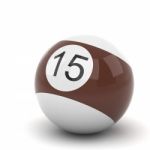 Billiard Ball Isolated On White Stock Photo