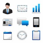 Business Icon Set Stock Photo