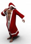 Male In Christmas Pose Stock Photo