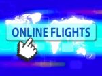 Online Flights Shows Web Site And Aeroplane Stock Photo