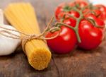 Italian Basic Pasta Ingredients Stock Photo