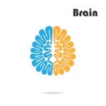 Creative Brain Abstract Logo Design Template Stock Photo