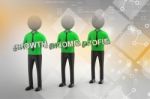 3d People Showing The Business Aims Stock Photo