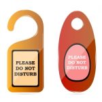 Do Not Disturb Tags Stock Photo