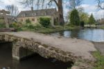 Scenic View Of Lower Slaughter Village In The Cotswolds Stock Photo