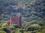 View Of Peckforton Castle From Beeston Castle Stock Photo