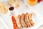 Selection Of All Main Type Of German Wurstel Saussages Stock Photo