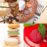 Fresh Dessert Cake Collage Stock Photo