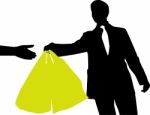 Silhouette Shopping Man Stock Photo