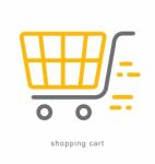 Thin Line Icons, Shopping Cart Stock Photo