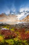 Laguna De Los Tres Stock Photo