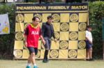 Bangkok, Thailand - Nov 2016: In The Nov 23, 2016. Youth Soccer Match, In Pieamsuwan Elementary School Stock Photo