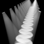 White Spotlights In Row Stock Photo