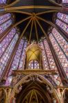 Interior Of The Sainte Chapelle Stock Photo