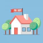 House For Rent Flat Icon Stock Photo