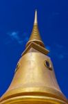 Golden Stupa On Koh Samui Island, Thailand Stock Photo