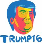 Donald Trump 2016 President Cartoon Stock Photo