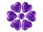 Amethyst On White Background Stock Photo