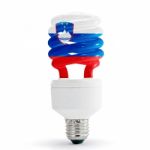 Flag Of Slovenia On Bulb Stock Photo