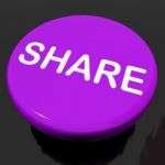 Share Button Shows Sharing Webpage Or Picture Online Stock Photo