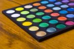 Make-up Colorful Eyeshadow Palettes Stock Photo