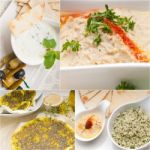 Arab Middle Eastern Food Collage Stock Photo