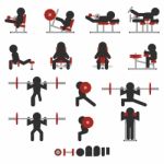 Weight Training Icon Stock Photo