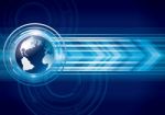 Abstract Global Earth Technology Background Stock Photo