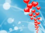 Hearts On Sky Shows Romantic Freedom Or Peacefulness Stock Photo